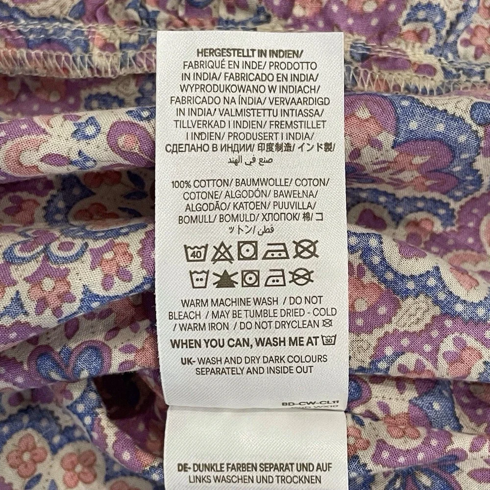 Mini Boden Printed Poncho Kaftan Swim Coverup Lupin Peach Paisley‎ Print Trip 3T